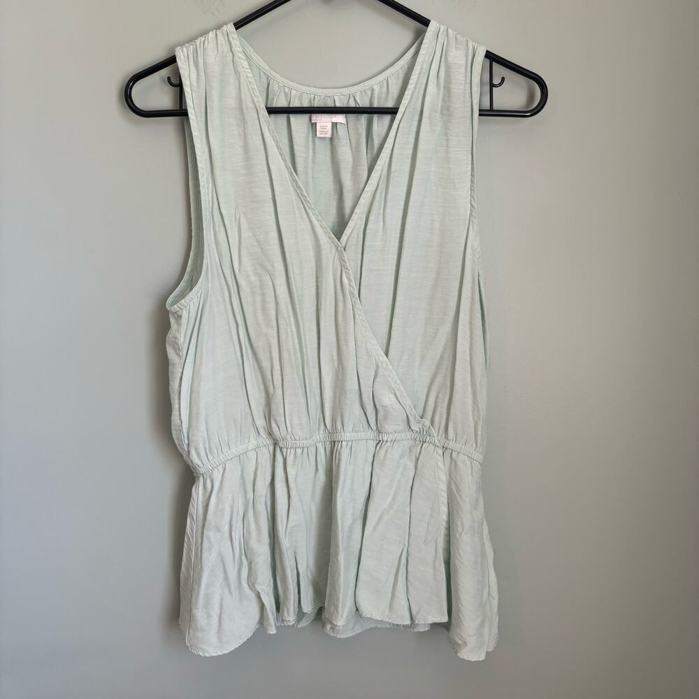 14th & Union Blue Deep V Tank Top